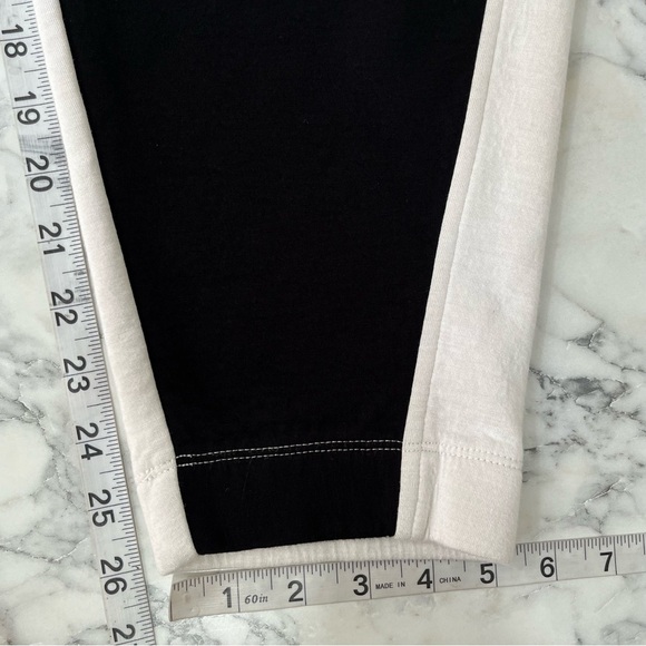 Ted Baker London Stephie Colorblock Cotton Blend Joggers in Black White 6/8 - Picture 8 of 12